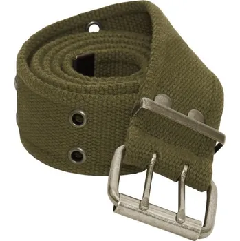 Módní doplněk ROTHCO Opasek dvojitá přezka VINTAGE ZELENÝ XL ZELENÁ - OLIV