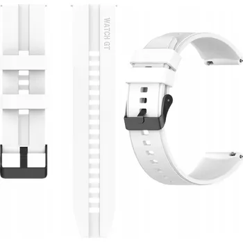Příslušenství k chytrým hodinkám BÍLÝ SILIKONOVÝ ŘEMÍNEK 20 MM PRO HODINKY SAMSUNG AMAZFIT GARMIN