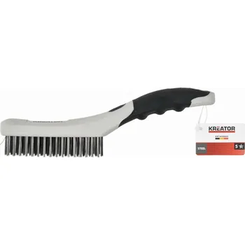 Drátěný kartáč Kartáč drátěný ocelový ruční, plastová kukojeť, Kreator KRTH50005