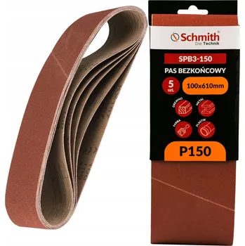 Brusný papír Brusný papír na nekonečné pásky P150 100x610mm 5 ks SCHMITH
