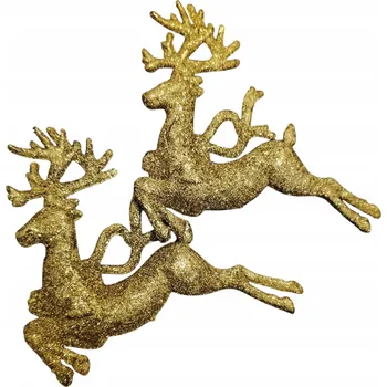 Vánoční dekorace VÁNOČNÍ OZDOBA ZÁVĚSNÁ DEKORACE NA STROMEČEK BROKÁTOVÝ SOB 13 cm