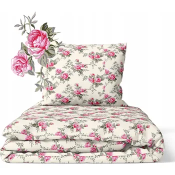 Povlečení Krepové povlečení 140x200 +1 Ks.70x80 GOLD Růžička Babička růžová