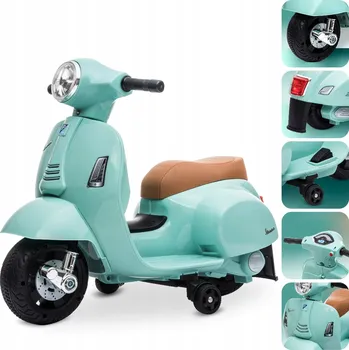 Dětské vozidlo Skútr na Akumulátor Vespa GTS 300 Mini Tyrkysový
