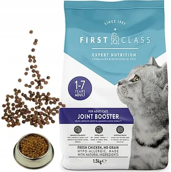 Krmivo pro kočku First Class Joint Booster 1,5 kg – suché krmivo pro kočky, monobílkovinové s příchutí kuřete