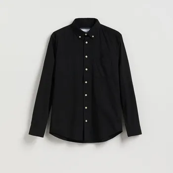 Pánská košile Reserved - Košile regular fit s vysokým podílem bavlny - černý - 334HF-99X - 334HF-99X-XXL