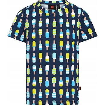 Chlapecké oblečení Dětské trekové tričko LEGO tmavě modré, velikost 116