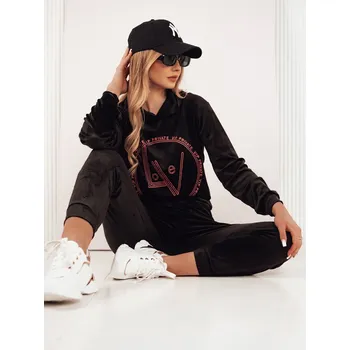 Dámský vélurový set VIP PRIVATE AY0869 Barva: Černá, Velikost: L/XL