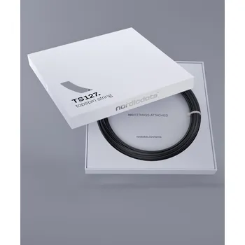 Struna na výplet tenisové rakety NORDICDOTS TS127. Sada topspinových výpletů 12m ČERNÁ