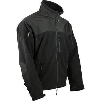 Pánské oblečení KOMBAT Mikina DEFENDER TACTICAL fleece ČERNÁ XL ČERNÁ - BLACK