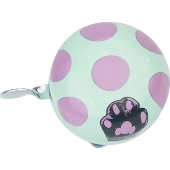 Zvonek na kolo Dětský zvonek na kolo kovový hlasitý Zvonek na kolo Tlapka mátová