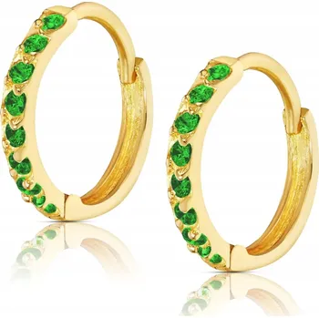 Náušnice Zlaté náušnice Princess Sparkle smaragdové 585