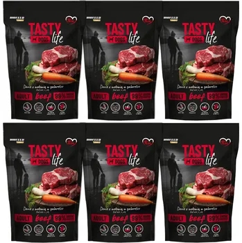 Krmivo pro psa BIOFEED Tasty Dogs Life ADULT Hovězí – Krmivo pro dospělé psy s hovězím masem v želé 6x500g