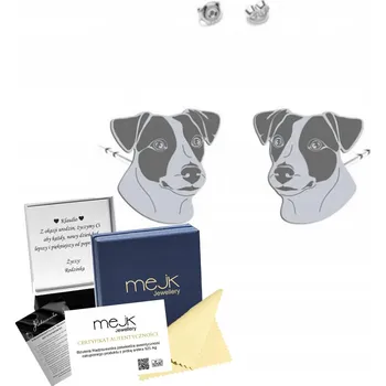 Náušnice Náušnice ze stříbra 925 Jack Russell Terrier krátkosrstý Dárek s věnováním