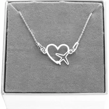 Náramek Náramek na kotník srdce letadlo se srdíčkem a letadlem Ag 925