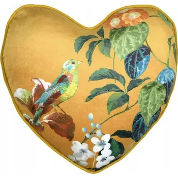 Polštář Polštář EMMY 40x40 cm srdce hořčicová