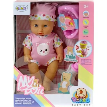 Panenka miminko 30 cm – se zvuky a příslušenstvím pro péči