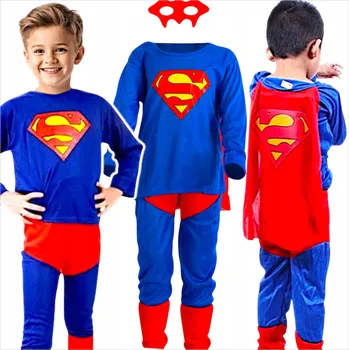 Karnevalový kostým KOSTÝM SUPERMAN PŘEVLEK SUPERMANA PRO CHLAPCE KOSTÝM NA PLES PLÁŠŤ