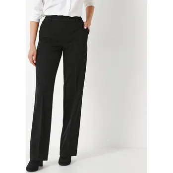 Dámské kalhoty Dlouhé rovné kalhoty, jednobarevné černá 48