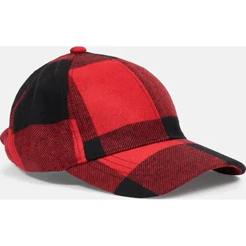 Kšiltovka KŠILTOVKA WOOLRICH CHECK BASEBALL CAP RED BUFFALO
