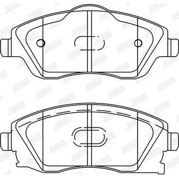 Brzdová destička Sada brzdových destiček, kotoučová brzda JURID 573011J