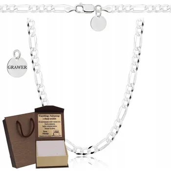 Řetízek PÁNSKÝ ŘETÍZEK RYZOST 925 PLNÝ + GRAVÍROVÁNÍ DÁREK