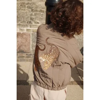 Chlapecká bunda Dětská bomber bunda Konges Sløjd JUNO BOMBER JACKET KS103484.9BYA hnědá 98X, vel. 74