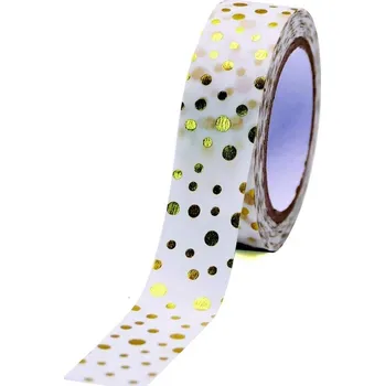 Kancelářské lepidlo Dekorační páska Golden peas 10m x 15mm