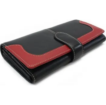 Arwel Dámská psaníčková peněženka se zápinkou - česká výroba; černo-červená