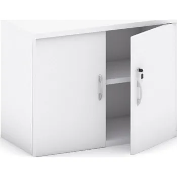Kancelářská sestava Nástavba 2-dveřová MIRELLI, 800 x 400 x 600 mm, bílá