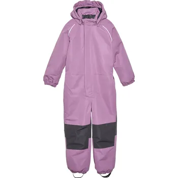 Snowboardové kalhoty Dívčí zimní overal COLOR KIDS-Coverall W. Contrast, argyle purple Fialová 98