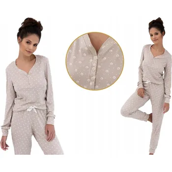 Dámské noční prádlo Sensis dámské pyžamo polyester béžové, velikost L