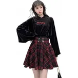 GOTH25 Sexy kostkovaná minisukně ROCK PUNK - XL