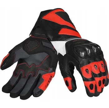 Moto rukavice Motocyklové rukavice SECA ATOM RED černo-červeno-bílé + DÁRKY ZDARMA