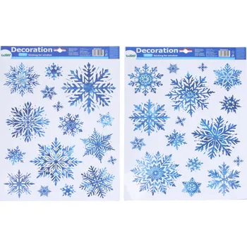 Vánoční dekorace Vánoční okenní dekorace Vločky 41x29 cm - 2 varianty