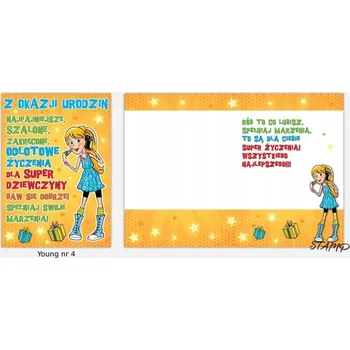 Obraz POZVÁNKA YOUNG B6 + OBÁLKA VZOR Č. 004 NAROZENINY