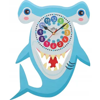 Hodiny BAREVNÉ DĚTSKÉ NÁSTĚNNÉ HODINY MPM ŽRALOK S VAHADLEM E05.4468.A 26x55 cm