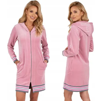 Dámský župan Dámský župan VIVISENCE 5018 s kapucí , růžový, velikost S