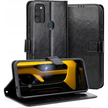 Pouzdro na mobilní telefon Flipové pouzdro Nanga pro Samsung Galaxy M21, černé