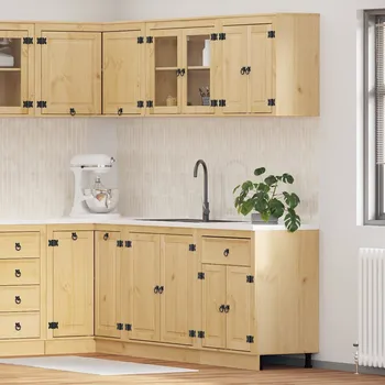 Truhlářský s policí se dveřmi 4 pcs Medová Masivní borové dřevo