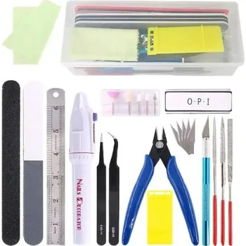 Sada nářadí Sada 24 ks modelářského nářadí v plastovém boxu Ruční nástroje pro stavbu modelů letadel aut
