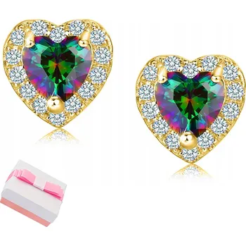 Náušnice Náušnice Mennica Bydgoska ve tvaru srdce stříbrné ryzost 925