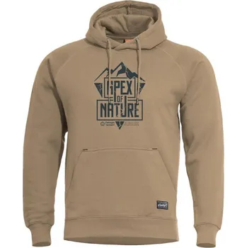 Pánské oblečení PENTAGON Mikina PHAETON APEX OF NATURE s kapucí TAN BROWN XL KHAKI - PÍSKOVÁ
