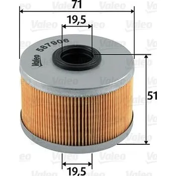 Filtr do auta Palivový filtr VALEO 587906