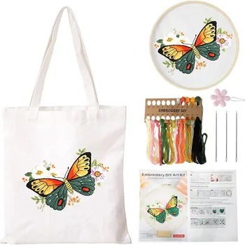 Obraz Sada pro vlastní výrobu vyšívané plátěné tašky