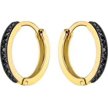 Náušnice ZLATÉ NÁUŠNICE 585 KROUŽKY S ZIRKON 14k