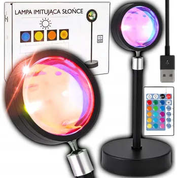 Lampička LAMPA PROJEKTOR ZÁPAD SLUNCE VÝCHOD SLUNCE IMITACE SLUNCE + RGB DÁLKOVÉ OVLÁDÁNÍ