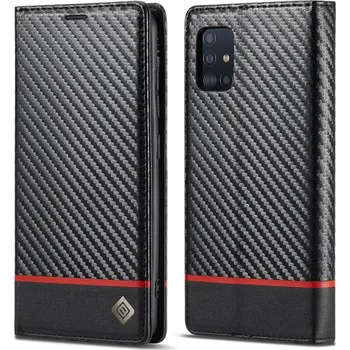 Pouzdro na mobilní telefon IMEEKE 130335 IMEEKE CARBON Peněženkové pouzdro Samsung Galaxy A51 černé