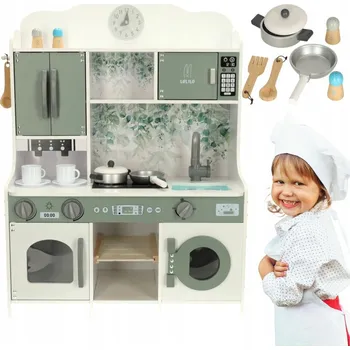 Dětská kuchyňka Dřevěná kuchyňka z MDF LULILO Saliko s kávovarem