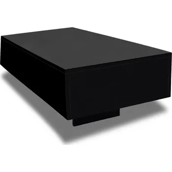 Obývací pokoj Konferenční stolek do obýváku, černý, vysoký lesk