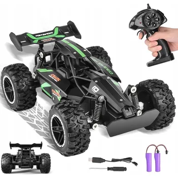 RC model auta VELKÉ AUTO NA DÁLKOVÉ OVLÁDÁNÍ RC TERÉNNÍ 4X4 POHON 1:18 S PILOTEM